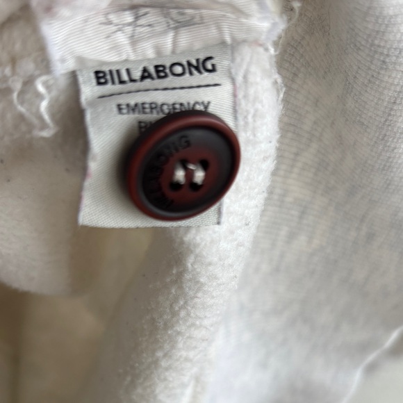 Billabong Knit Fleece White Cream Long Sleeve Sweatshirt Hoodie sz XL - Picture 7 of 7